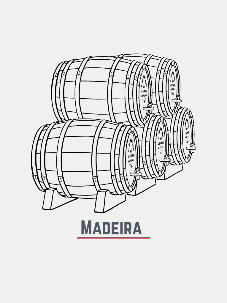 Graphic of 5 ex madeira casks