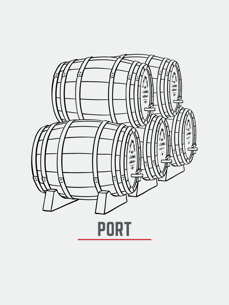 Graphic of 5 ex port casks