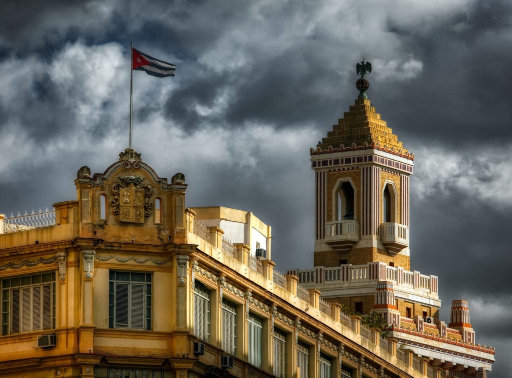 The bacardi rum building in Havana, Cuba