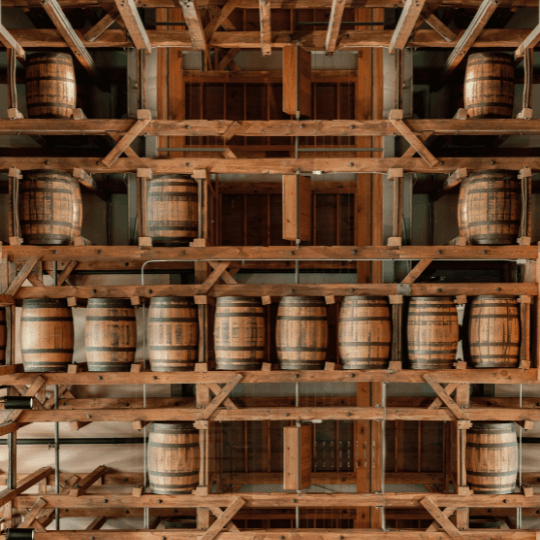 Bourbon casks ageing